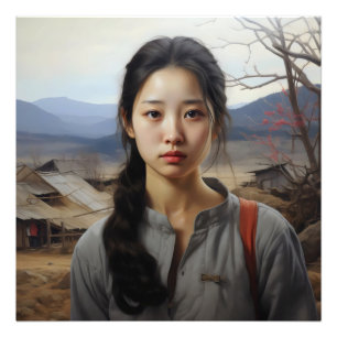 Realism Asian Girl Photo Print