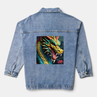 Realism Meets Legend-Celestial Grace Women’s  Denim Jacket