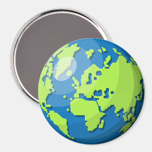 Realistic 3D Globe Design Earth Planet Art Magnet