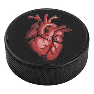 Realistic Anatomical Heart Image Hockey Puck