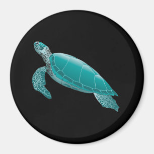 Realistic animated Sea Turtle Magnet
