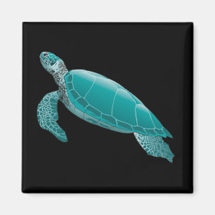 Realistic animated Sea Turtle Magnet