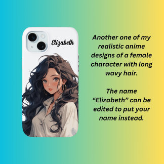 Realistic anime girl  iPhone 15 mini case
