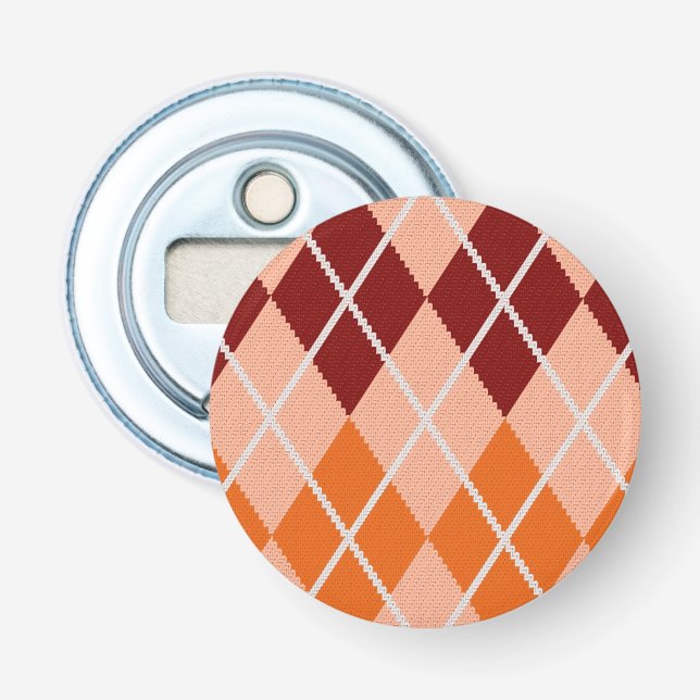 Realistic Argyle Cloth Bottle Opener (Front)