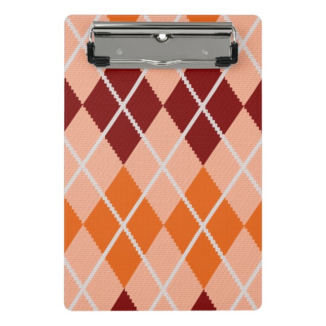 Realistic Argyle Cloth Mini Clipboard (Front)