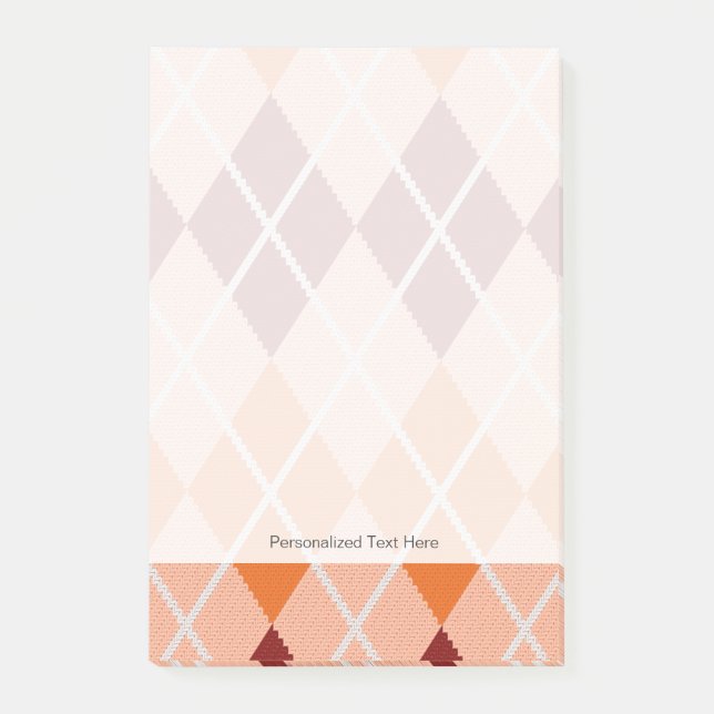 Realistic Argyle Cloth Post-it Notes (Front)