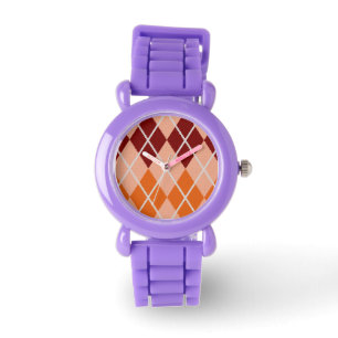 Realistic Argyle Cloth Watch