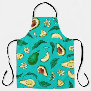 Realistic avocado. Seamless pattern. Summer exotic Apron