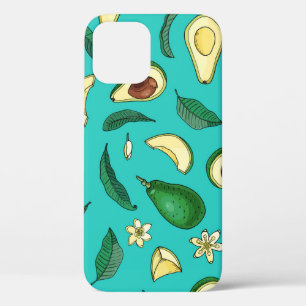 Realistic Avocado: Summer Food Pattern iPhone 12 Case