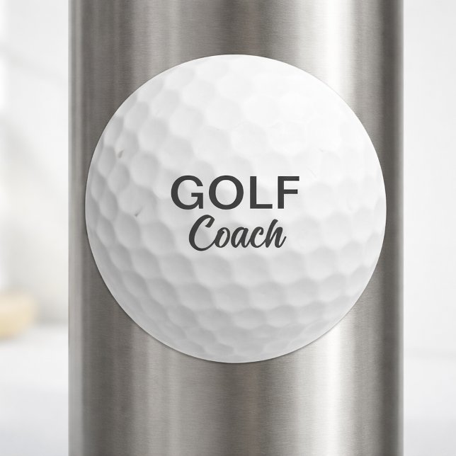 Realistic Ball | Golf Coach Classic Round Sticker (Creator Uploaded)