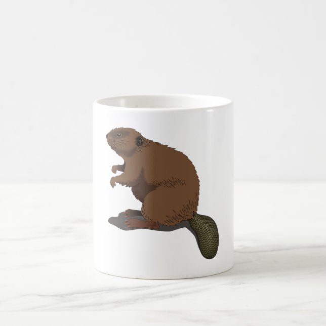 Realistic Beaver Coffee Mug (Center)