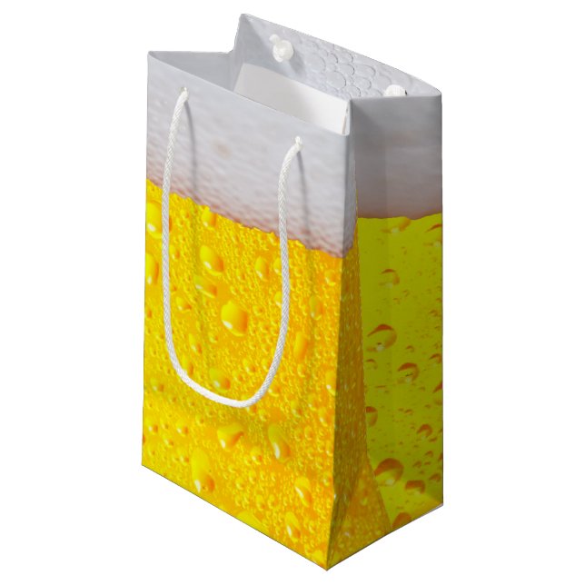 Realistic Beer Small Gift Bag (Front Angled)
