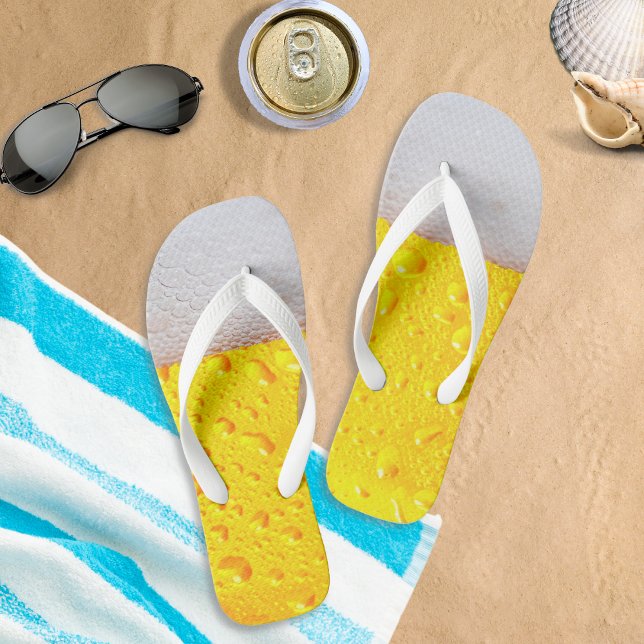 Realistic Beer Thongs (Quirky realistic beer flip flops for fun in the sun!)