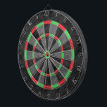 Realistic Black Fur Texture Dartboard<br><div class="desc">Realistic black faux fur texture print with red and green accents.</div>