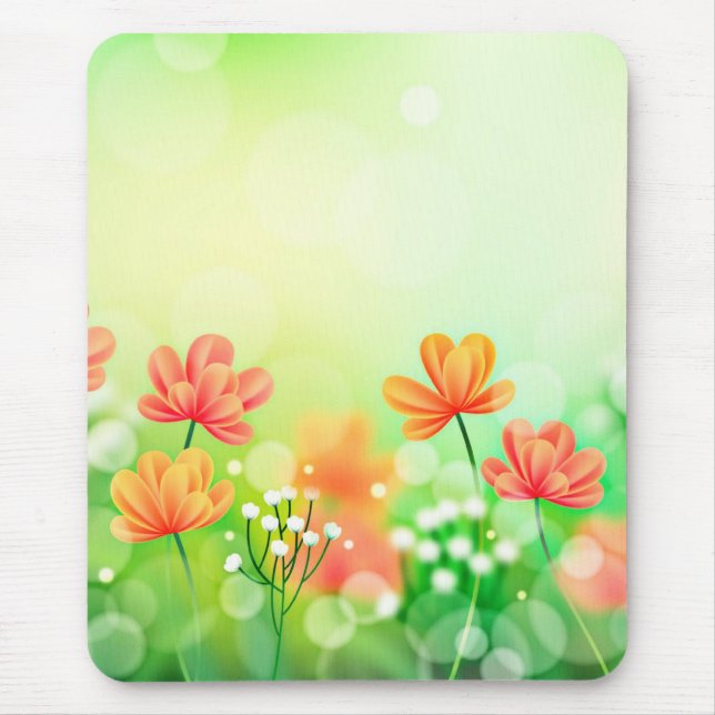 Realistic Blurred Spring Background-2374 Mouse Pad (Front)