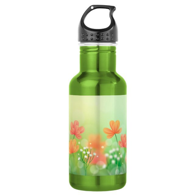 Realistic Blurred Spring Background-52374 532 Ml Water Bottle (Front)