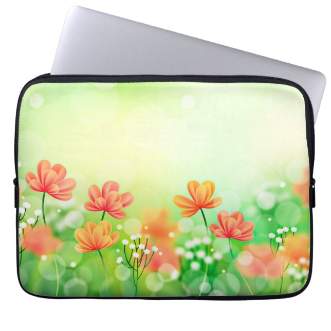 Realistic Blurred Spring Background-52374 Laptop Sleeve (Front)