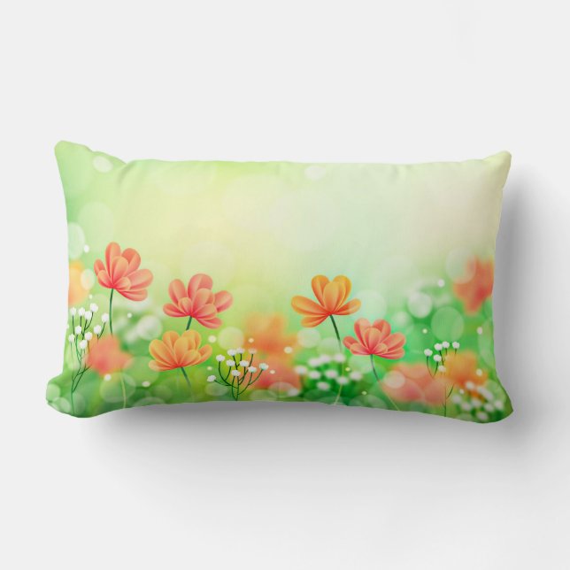 Realistic Blurred Spring Background-52374 Lumbar Cushion (Front)