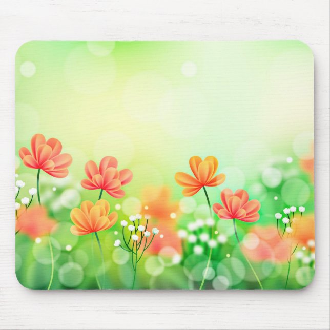Realistic Blurred Spring Background-52374 Mouse Pad (Front)