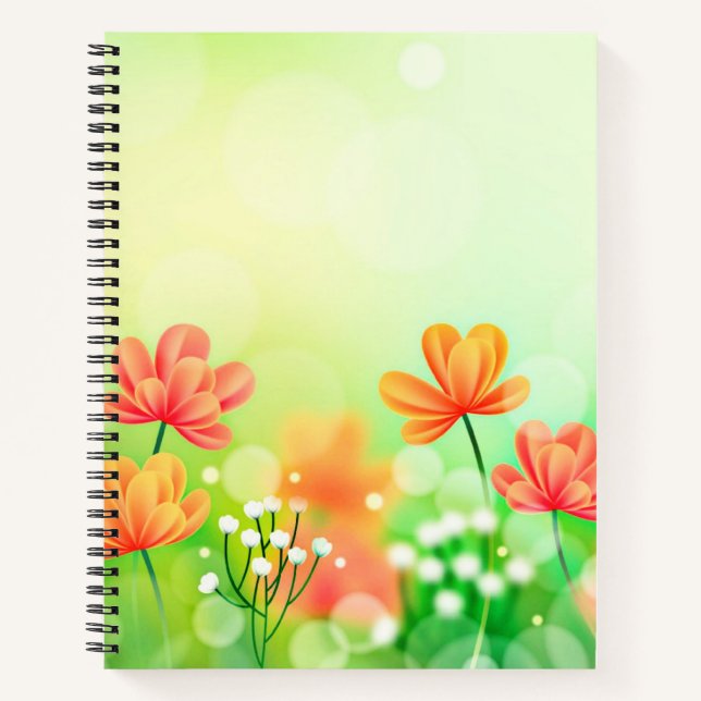 Realistic Blurred Spring Background-52374 Notebook (Front)