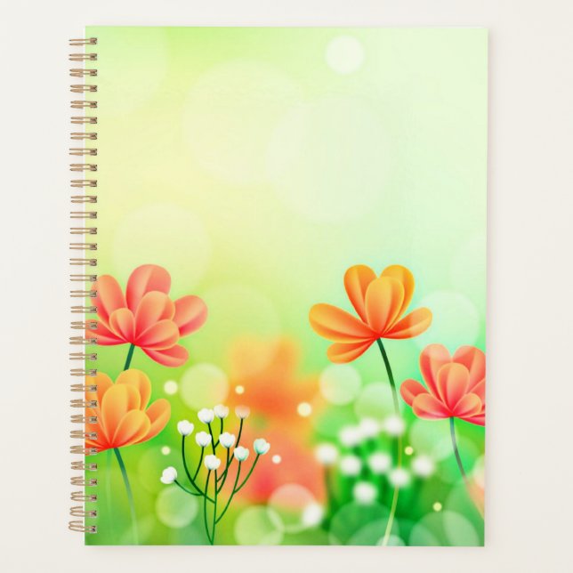 Realistic Blurred Spring Background-52374 Planner (Front)