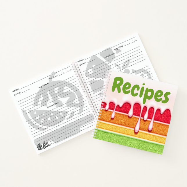Realistic Cake Recipe Notebooks (Inside)