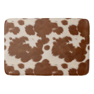 Realistic Calf Hide Pattern Bath Mat
