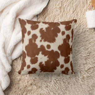 Realistic Calf Hide Pattern Cushion