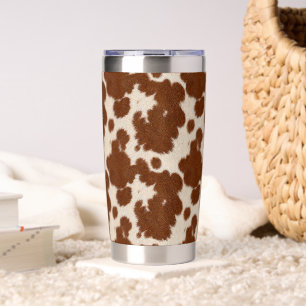 Realistic Calf Hide Pattern Insulated Tumbler