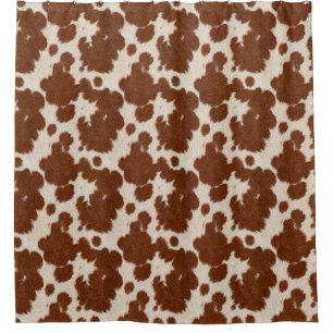 Realistic Calf Hide Pattern Shower Curtain
