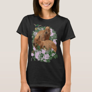 Realistic Capybaras Cute Cottagecore Hummingbird M T-Shirt