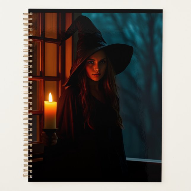 Realistic Dark Witch Planner | Halloween Gothic (Front)