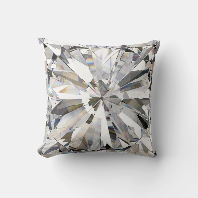 Realistic Diamond: 3D Close-Up Cushion (Front)