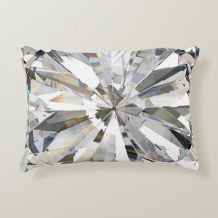 Realistic Diamond: 3D Close-Up Decorative Cushion