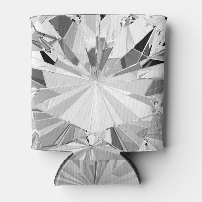 Realistic Diamond: 3D Texture Close-Up Can Cooler (Front)