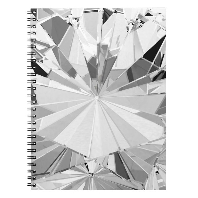 Realistic Diamond: 3D Texture Close-Up Notebook (Front)