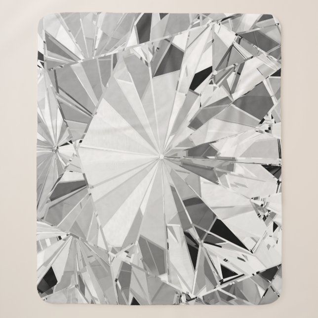 Realistic Diamond: 3D Texture Close-Up Sherpa Blanket (Front)