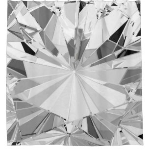 Realistic Diamond: 3D Texture Close-Up Shower Curtain