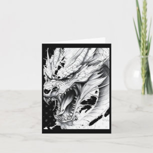 Realistic Dragon Drawing Sticker1  Card