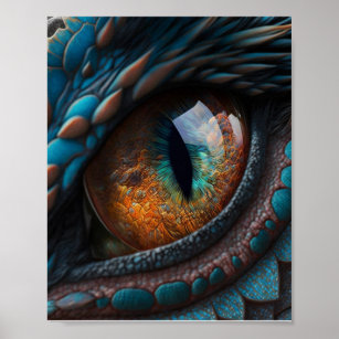 Realistic Dragon Eye Poster