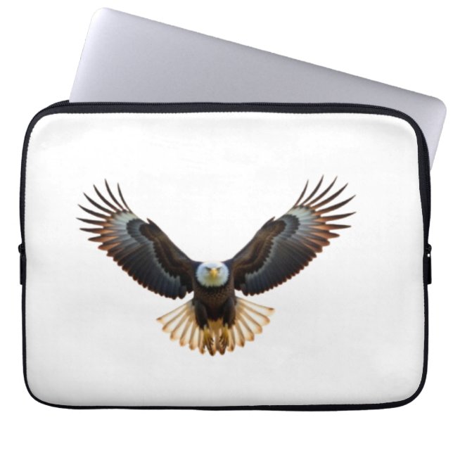 Realistic Eagle in Flight – Cinematic Wildlife Art Laptop Sleeve (Front)
