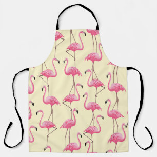 Realistic Flamingo Bird Vertical Pattern Apron