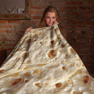 Realistic Flour Tortilla Fleece Blanket
