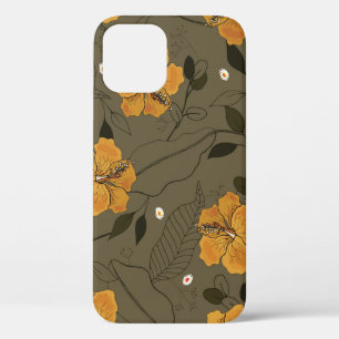 Realistic Flowers: Vintage Seamless iPhone 12 Case