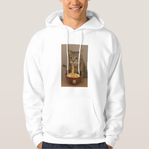 Realistic Funny Cat Eating Ramen Graphic Tee
