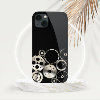 Realistic Gears on Black and Grey  iPhone 13 Case