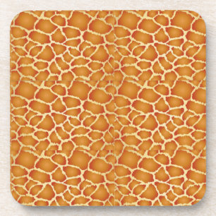 Realistic Giraffe Skin Texture Pattern-60066 Coaster