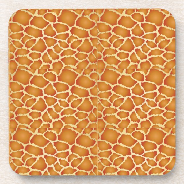 Realistic Giraffe Skin Texture Pattern-60066 Coaster (Front)