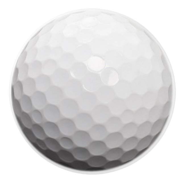 Realistic Golf Ball Golfer Design Ceramic Knob (Front)