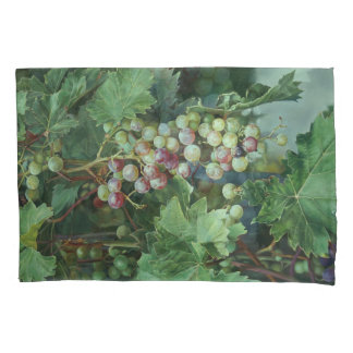 Realistic Grape Vine with Leaves – Fine Art Pillowcase